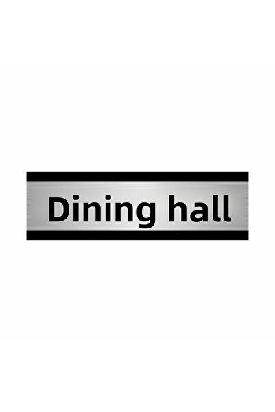 Özarslan Dizayn Dining Hall 7X20Cm Silver Color Metal Directional Sign