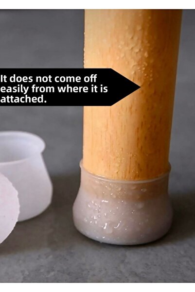 Mi-ÇA HOME 12 Pieces Table and Chair Foot Protector Anti-Scratch White Anti-Slip Silicone