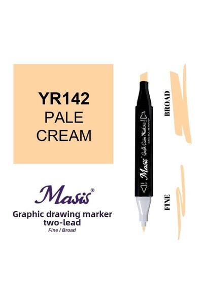 Masis Light Cream 142 Model Double Ended Graphic Pen