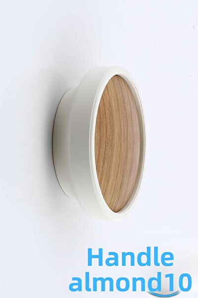 Badem10 Buton de mâner pentru lună plină, model din lemn, mobilier din piatră de lună, sertar de bucătărie, dulap, mâner de dulap