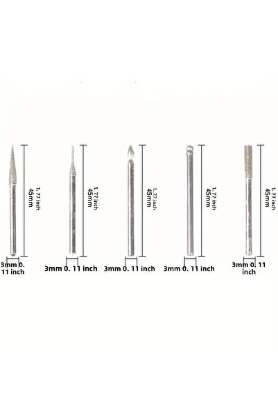 Choice مجموعة من 30 قطعة من رؤوس المثقاب الماسية الفضية لأدوات دوارة لطحن الخ...