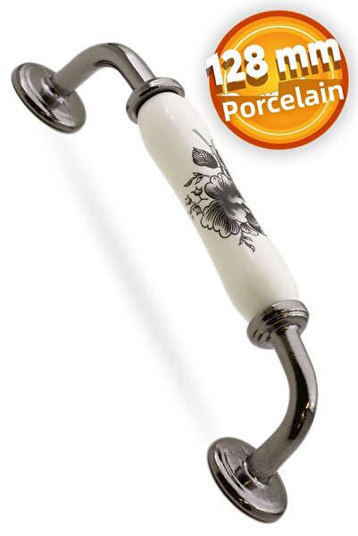 Badem10 Elcalvario (PREMIUM) Mobilier din porțelan Dulap cu sertar de bucătărie (128 MM-12,8 CM) Mâner alb afumat