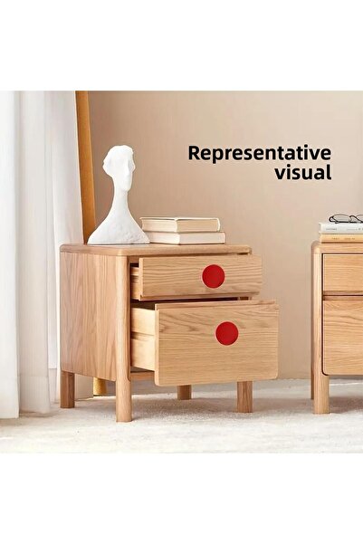 Badem10 Rotund din plastic 5 buc. Culoare roșu simplu Mobilier de cameră Sertar de bucătărie Mâner dulap dulap