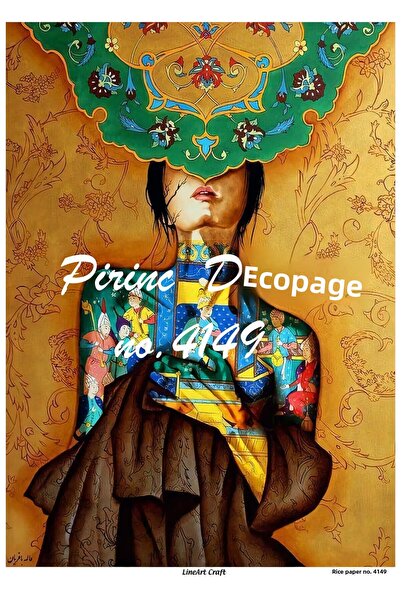LİNEART Lineart Brass Decopage Paper 29X42 No:L4149