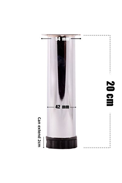 Adem Koç 20 cm Adjustable Table Cabinet Furniture Bench Leg Diameter 42mm