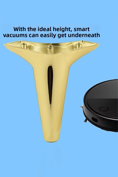 Badem10 Aspen Mobilier de lux Canapea Fotoliu Unitate TV Picior de bază Picior 15 Cm Aur (4 BUC.) Plastic