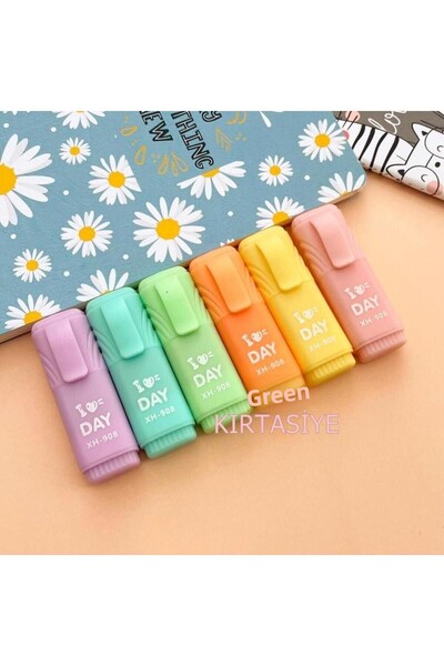 QESEFUN I Love Day 6-Piece Tiny Highlighter Set