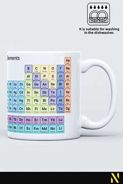 nilizma Periodic Table Mug Glass 330 ml
