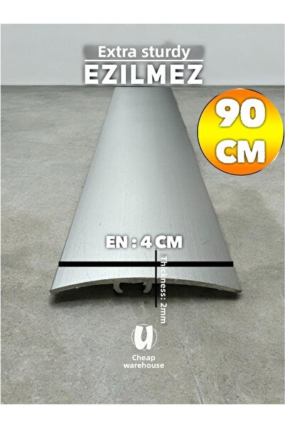 Ucuz Depo Wide 4cm Door Threshold Profile Parquet Door Bottom Strip Aluminum 90 cm Extra Thick