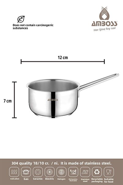 Amboss 3 Pieces Cool Induction Compatible Stainless Steel Milk Bowl Sauce Bowl