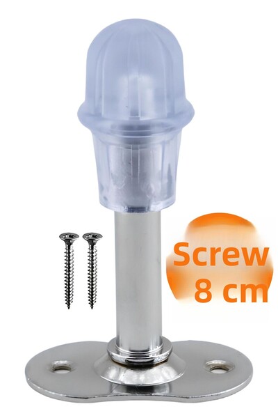 Badem10 Μεταλλικός προσώπος χρωμίου 8 cm - Λαβή πίσω πόρτας επίπλου, θήκη στοπ