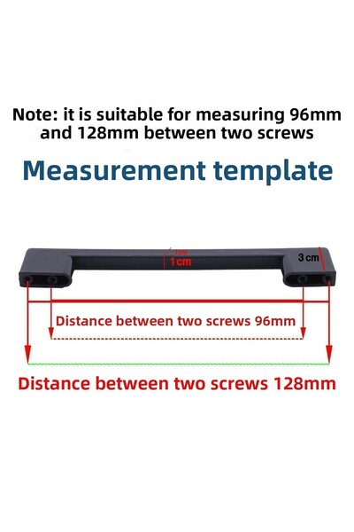 Badem10 Pod pentru mobilier din plastic dur negru - 96 mm, 10 buc. mânere dulap dulap sertar bucătărie