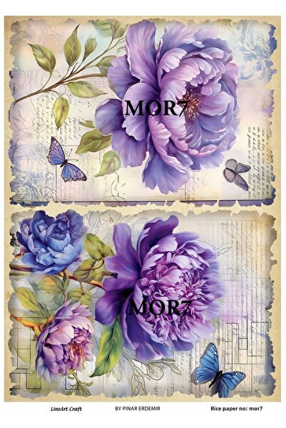 LİNEART ورق ديكوباج نحاسي مقاس 29 × 42 سم - MOR07