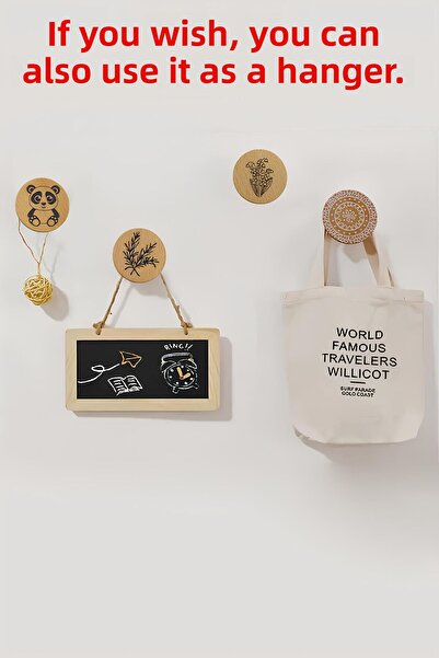 Badem10 Wooden Handle Button Flower Patterned Children's Room Furniture Kitchen Drawer Cabinet Handle Handle Handles 10 Pieces