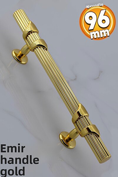 Badem10 Emir (PREMIUM) Χρυσό 96 mm - 9,6 cm Μεταλλικά Έπιπλα Συρτάρι Κουζίνας...