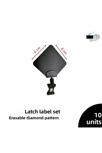 Şeffaf Etiket Set de etichete negre cu blocare 10 bucăți Suport pentru etiche...
