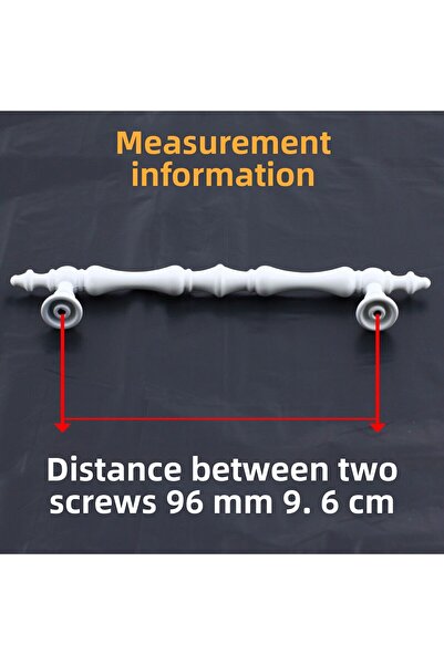 Badem10 Nilay White Metal Handle 96 mm -9.6 cm Furniture Kitchen Drawer Cabinet Cabinet Handles Handle Handle White