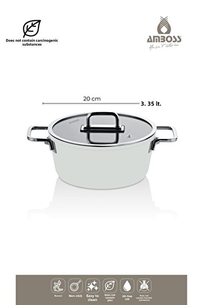 Amboss Sera Nova 13 Piece Ceramic Pots, Pans and Sauces Set White