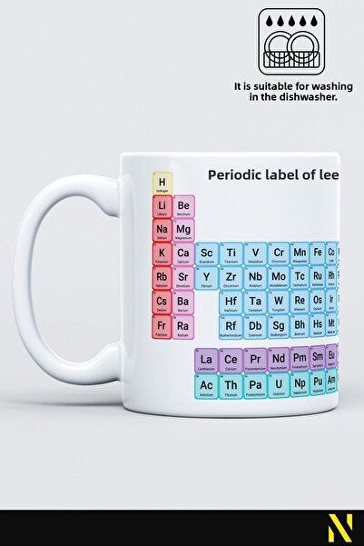 nilizma Periodic Table Mug Glass 330 ml