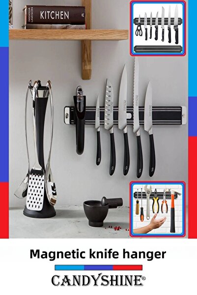 Zeki Karga حامل سكاكين مغناطيسي، حامل مغناطيسي، 33 سم