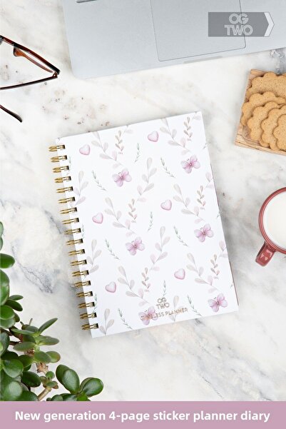 OGTWO Премиум качество 17x24 см седмичен и дневен планиращ календар със стикери