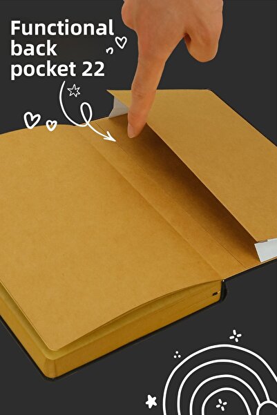 Victoria's Journals Bujo Kraft Linen Notebook 96 Sheets A5 150 Gr. Kraft Striped