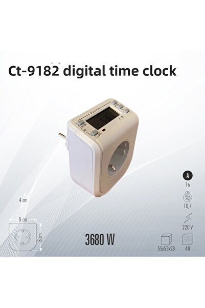 Cata CT-9182 مقبس ساعة التوقيت الرقمي