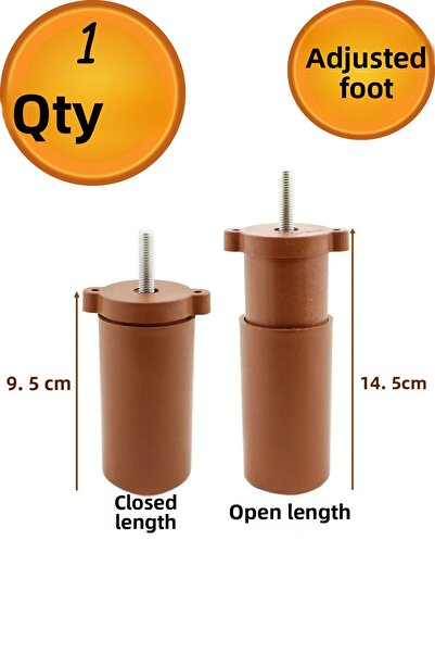 NUBLADO Mobilier ascuns reglabil Canapea Baza Fotoliu M8 Șuruburi Șuruburi Suport mijlociu Picior Cafea 9,5 cm