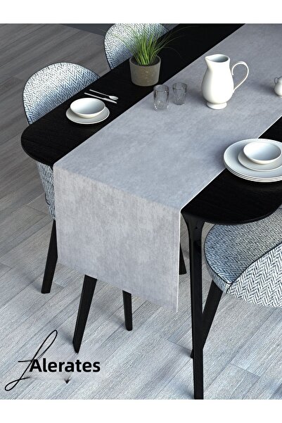 Lalezar Culoare albă Aura Series Runner cu efect de catifea 40 X 140