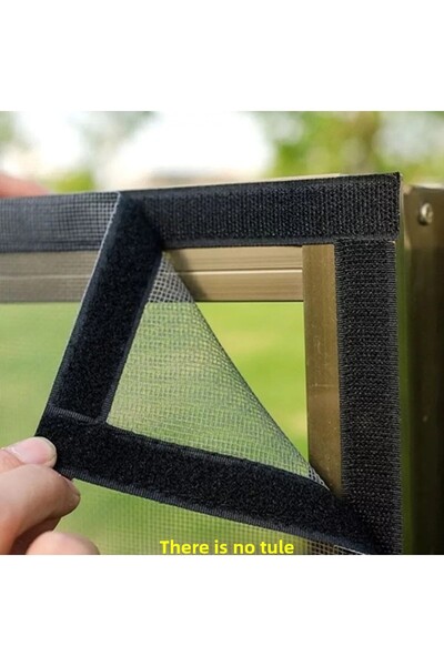 LOVYCO (لا يوجد تول) نافذة 5.6 طن متري مزدوجة الجناح (125 × 150 سم) شريط فيلكرو مناسب لحجم النافذة