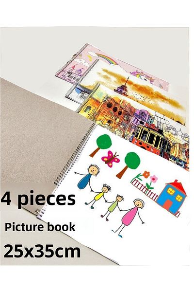 Schmülzer 4 Large Size Picture Books - 23x33 Cm, Total 120 White Pages