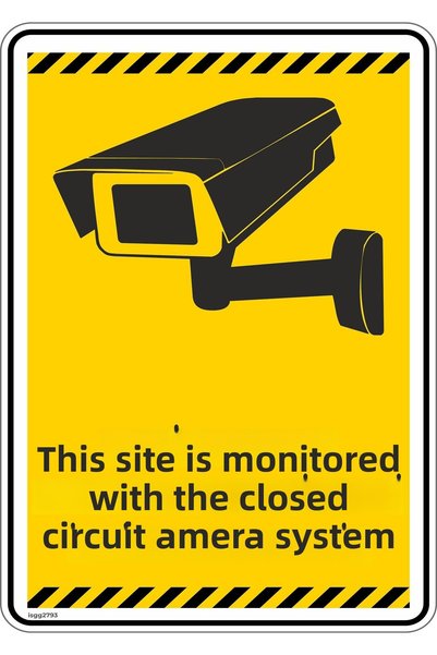 isgtabelam 15X20Cm/Phosphor Compound/This Site Is Monitored by a Closed-Circu...