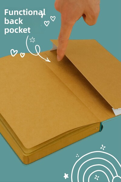 Victoria's Journals Bujo Kraft Linen Notebook 96 Sheets A5 150 Gr. Kraft Striped