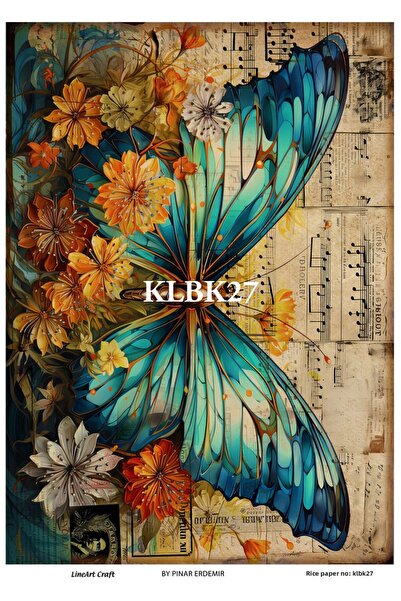 LİNEART ورق ديكوباج نحاسي مقاس 29 × 42 سم - KLBK27