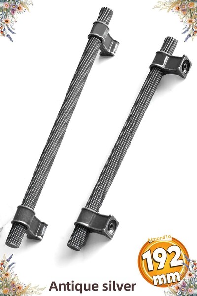 Badem10 Hisar Antique Argintiu Metal 192 Mm Mobilier Bucătărie Sertar Dulap Mâner Dulap Mâner