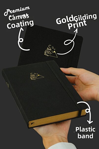 Victoria's Journals Bujo Kraft Linen Notebook 96 Sheets A5 150 Gr. Kraft Striped