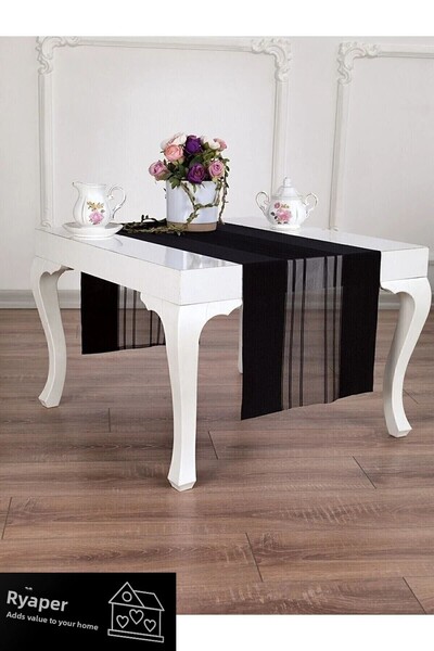 RÜYAPER Față de masă Black Runner American Service 40*140 Cm