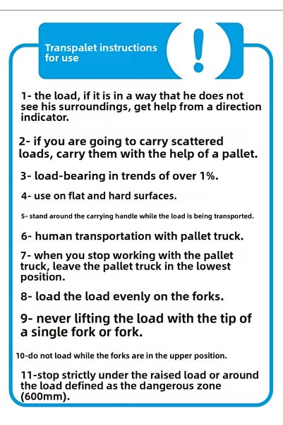 Reysa Tasarım ملصق تعليمات استخدام البليت 20 × 28 سم