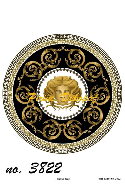 LİNEART Lineart Brass Decopage Paper No:L3822- 29X42Cm