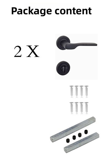 HOBİDABİ Modern Decor Black Round Pin Door Handle - Eda Round Series - Pin Door Handle Wc Black