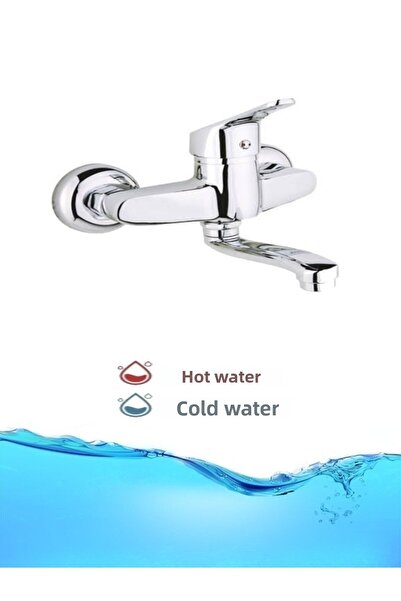 KEVSER SU ARMATÜRLERİ زينة حوض المطبخ - صنبور دوار من خلال الجدار، خلاط أنبوب...