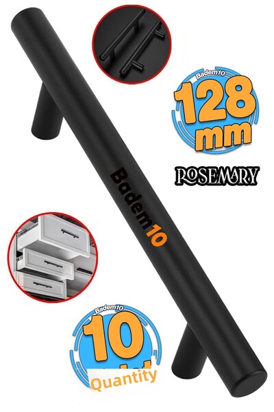 Badem10 10 buc. Mobilier cu rozmarin pentru bucătărie, sertar, dulap, mâner, ...