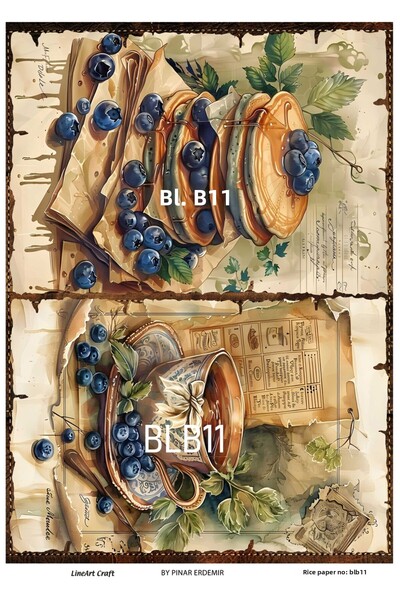 LİNEART سلسلة التوت BLB11 - ديكوباج نحاسي مقاس 30*42 سم