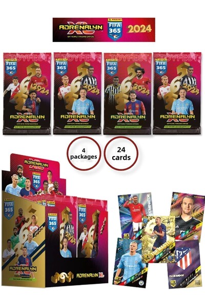 TOYFEST Panini Adrenalyn Fifa 365 - 2024 Cărți oficiale de colecție pentru ju...