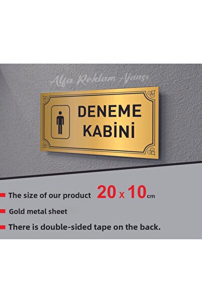 ALFA REKLAM AJANSI كابينة تجريبية خليج معدن صفائح 20×10 سم