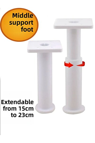 NUBLADO Module Adjustable Support Leg 15 X 23 cm White Leg Furniture Sofa Base Armchair Unit Feet.