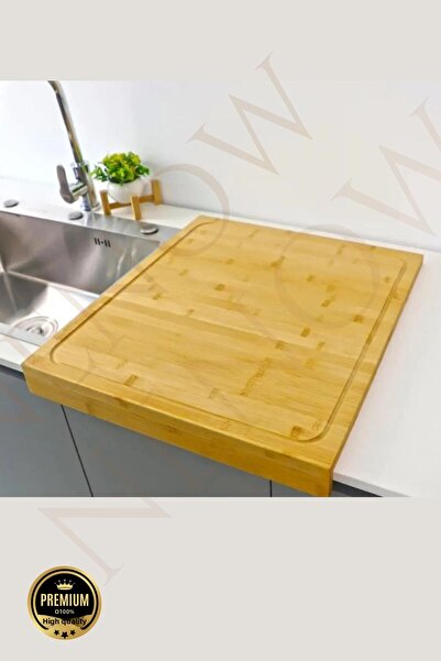 NEWNOW لوح تقطيع من الخيزران متوسط الحجم، 45*38 سم