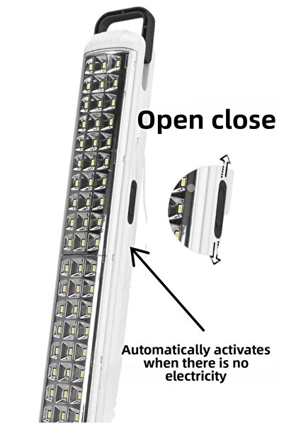 Ledim 60 LED Flashlight, Flashlight, Projector Light, Rechargeable Spotlight, Battery Operated Spotlight