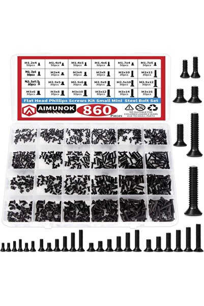 Choice مجموعة متنوعة من 860 قطعة من براغي الكمبيوتر الصغيرة، براغي نظارات سود...