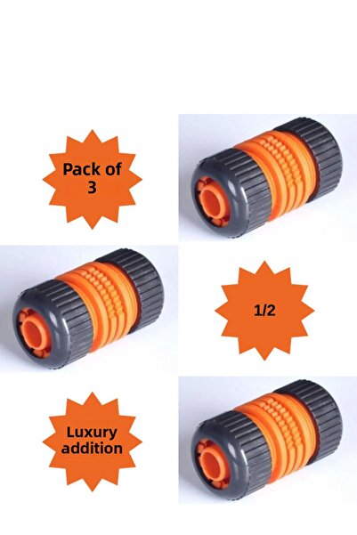 FİYU TEDARİK 1/2 Luxury Garden Hose - 3 Pack Attachment Hose Joint and Attach...